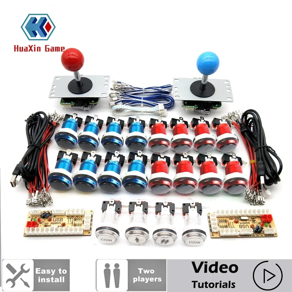 Комплект аркадного шкафа с нулевой задержкой 5 В светодиодный прозрачный черный