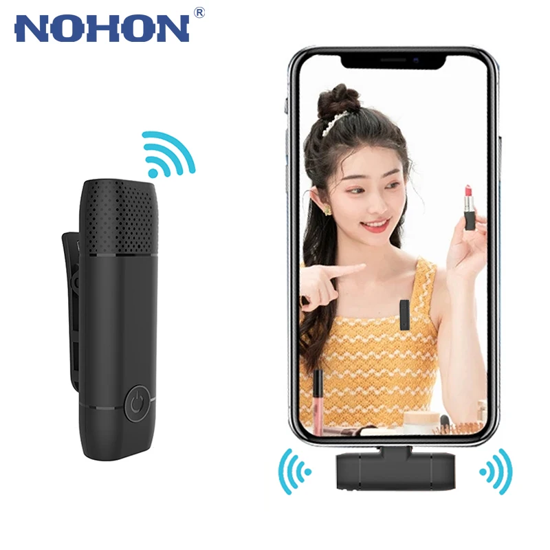 

Петличный беспроводной микрофон для iPhone11 12 13 Pro Samsung S21 Huawei P40 Xiaomi Mi Type C, портативный микрофон для записи аудио и видео