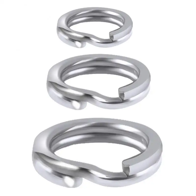 

Fishing Split Rings Anti-damage Ring Stainless Steel Fishing Line Damage Prevention Circle Strength Pressure Flat Ring Powerful