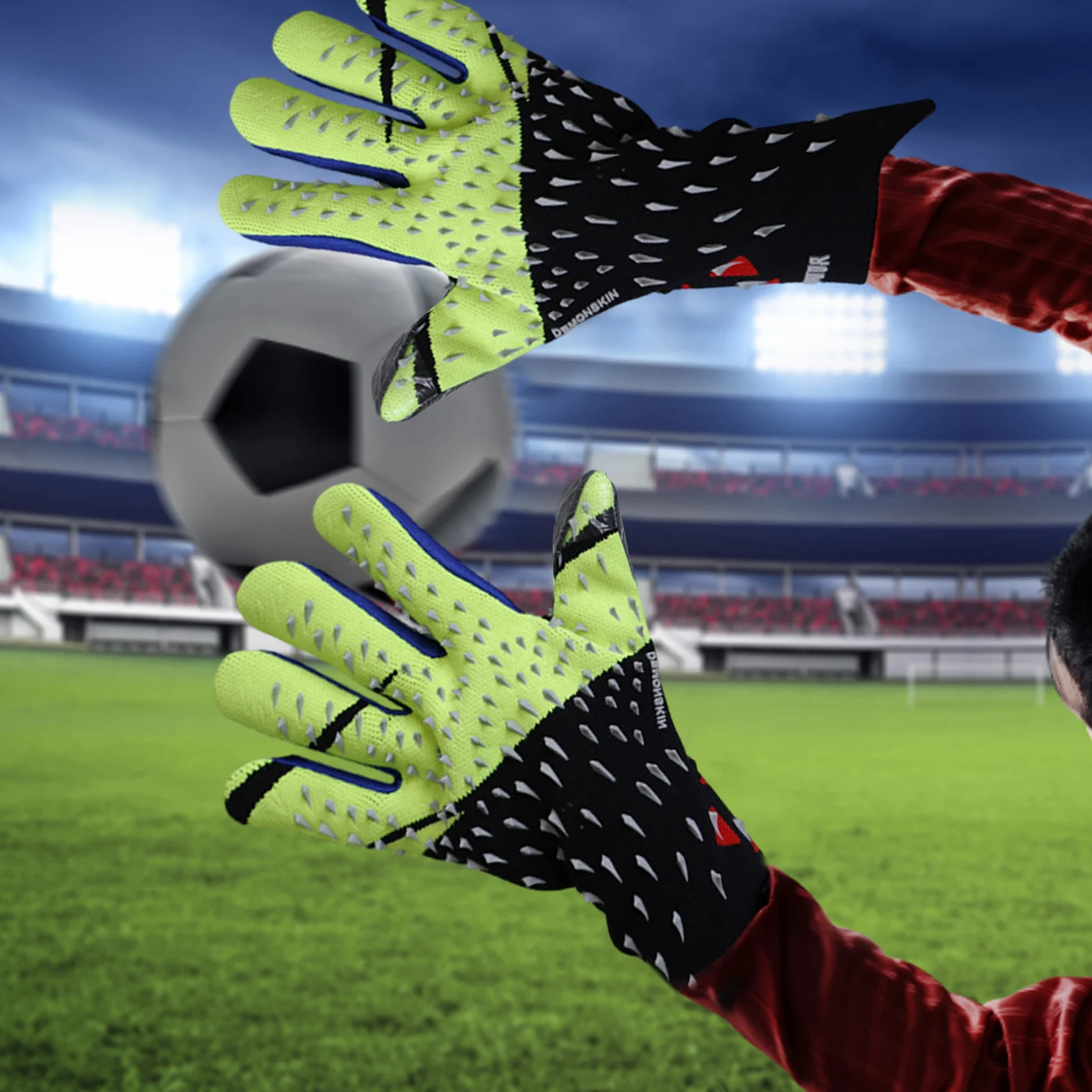 

Size 8-10 Professional Soocer Goalkeeper Gloves Goalie Football Gloves Goleiro Man Training Strong Protection Latex Gloves