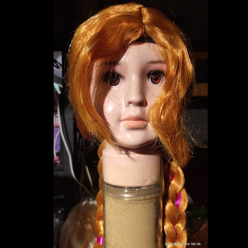 Kids Wigs Baby Hair Accessories Children's COS Head Covering Show Blonde Headwear for Teenage Girl Maiden Headgear Boy Headdress