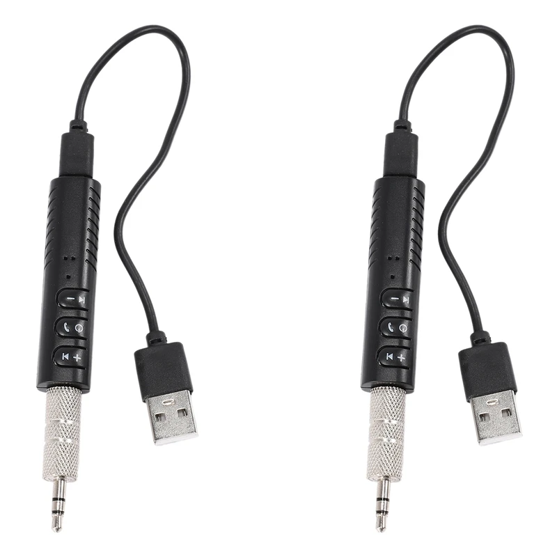 

2 шт., автомобильный Bluetooth-ресивер с разъемом 3,5 мм