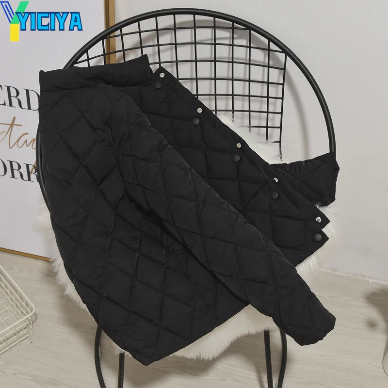 YICIYA Autumn Winter Jackets 2023 Woman Thin Solid Coats Wear Short Office Lady Casual Streetwear Outerwear Female Clothing Y2k
