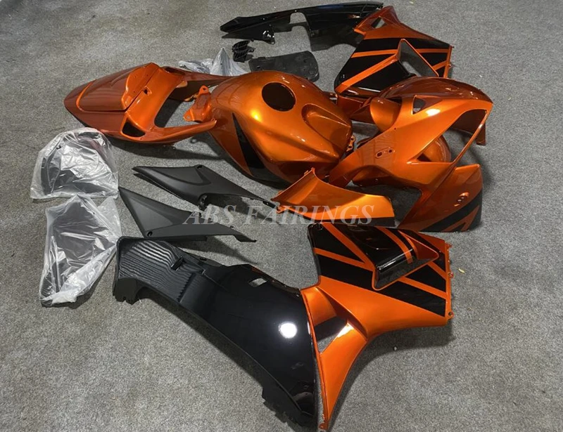 

4 подарка, новый комплект обтекателей для мотоцикла из АБС-пластика, подходит для HONDA CBR600RR F5 2005 2006 05 06, кузов оранжевого цвета на заказ