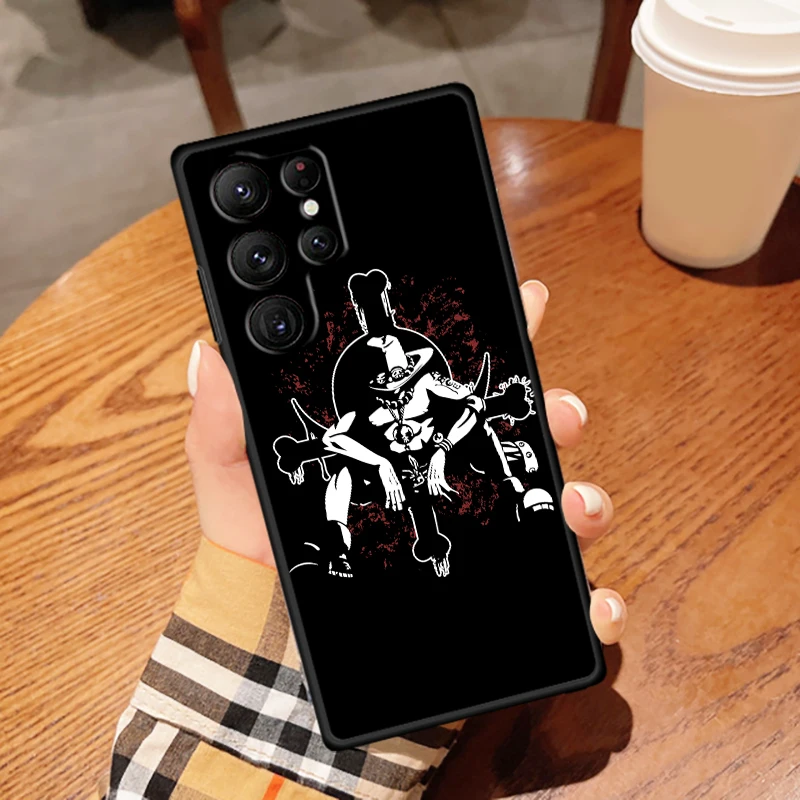 Японский милый чехол O-One P-Piece для Samsung Galaxy S24 S23 S22 S21 S20 FE S10 S10E Plus Ultra Pro Lite 5G черный