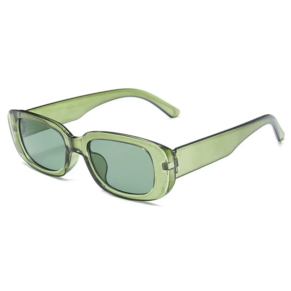 

Очки солнцезащитные женские в стиле ретро, Модные Винтажные брендовые дизайнерские прямоугольные солнечные очки, популярные цветные квадратные очки