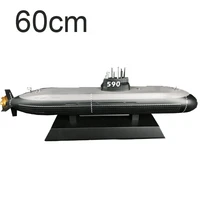 black 590 submarine model 60cm customized abs material diy assembly kit ship type toy gift office decoration