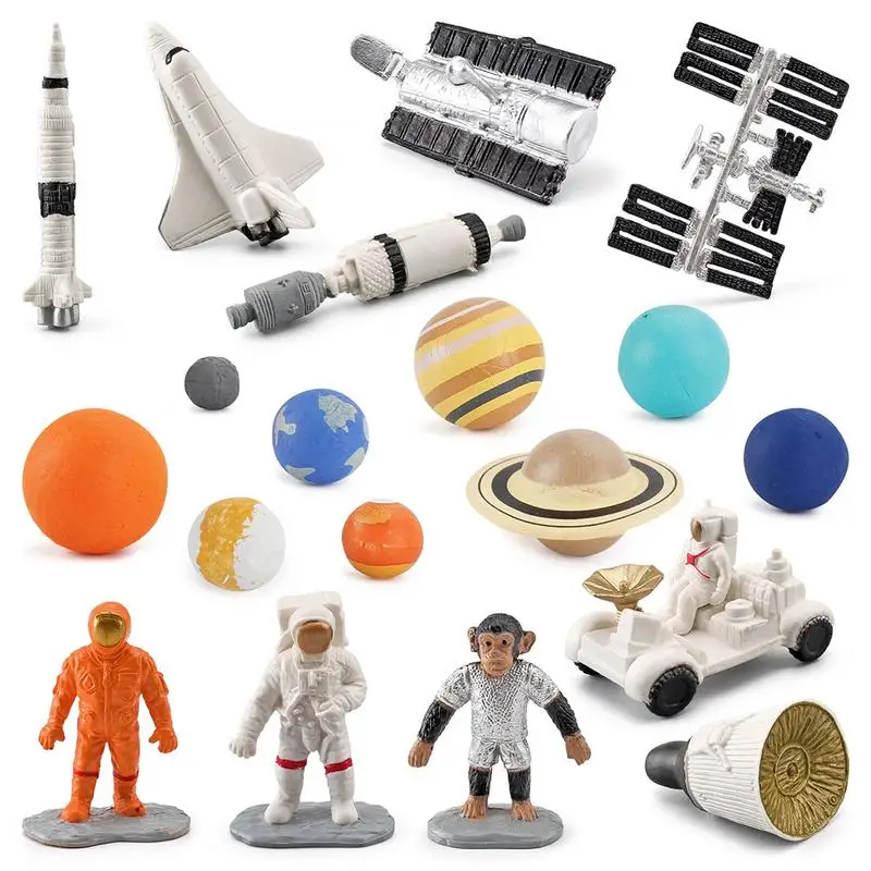 

Planet 19pcs Solar System Planets Toys For Kids Adult 3D Solar System Ornaments For Rocket Astronaut Celestial Creative Gifts