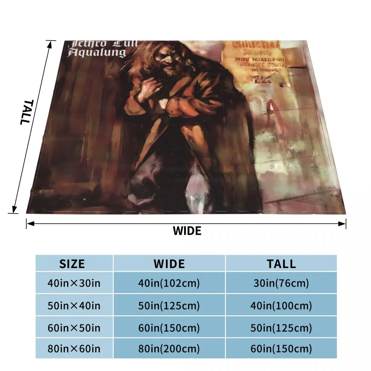 Aqu aand Album Music Jethro Tull Band Одеяло Покрывало на кровать для пикника Униформа кровати