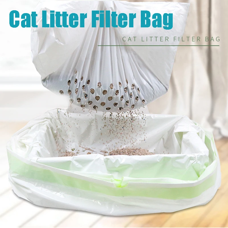 

Cat Litter Filter Bag Portable Household Hygiene Reusable Puppy Litter Box Tray Home Accessories Pet Supplies Cat Cleaning Bag