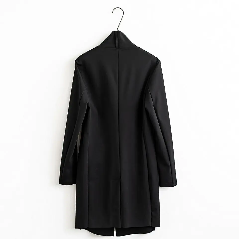 Корейский модный мужской черный пиджак Idopy в стиле панк длинный кардиган хип-хоп