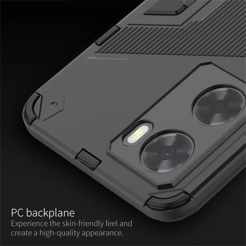 For OPPO A57 4G Case For OPPO A57 Cover Punk Stlye Hard Armor PC Shockproof Silicone Bumper For OPPO A57 4G Global 6.56 Inch