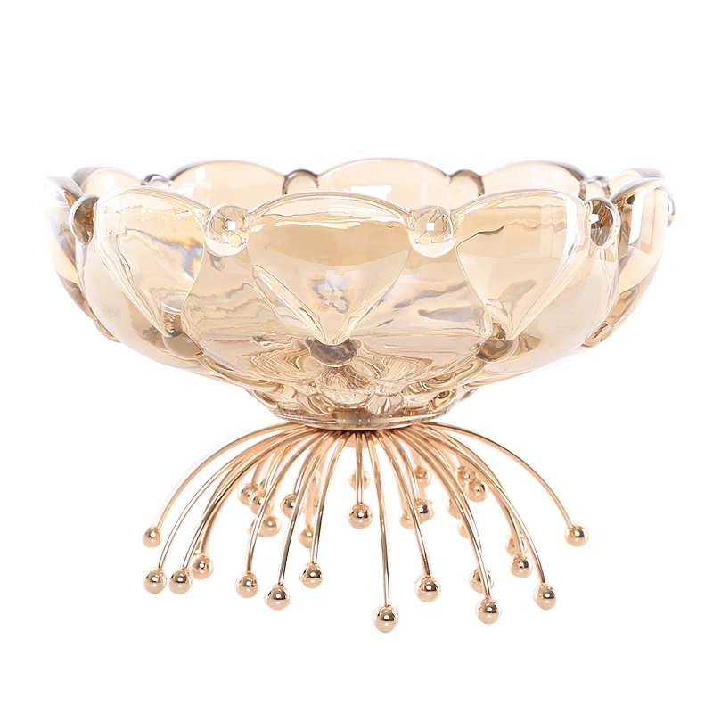 

Новый светлый роскошный креативный стеклянный фруктовый тарелка FQ в китайском стиле