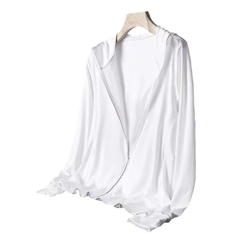 Женская летняя воздухопроницаемая куртка с большим капюшоном свободного покроя