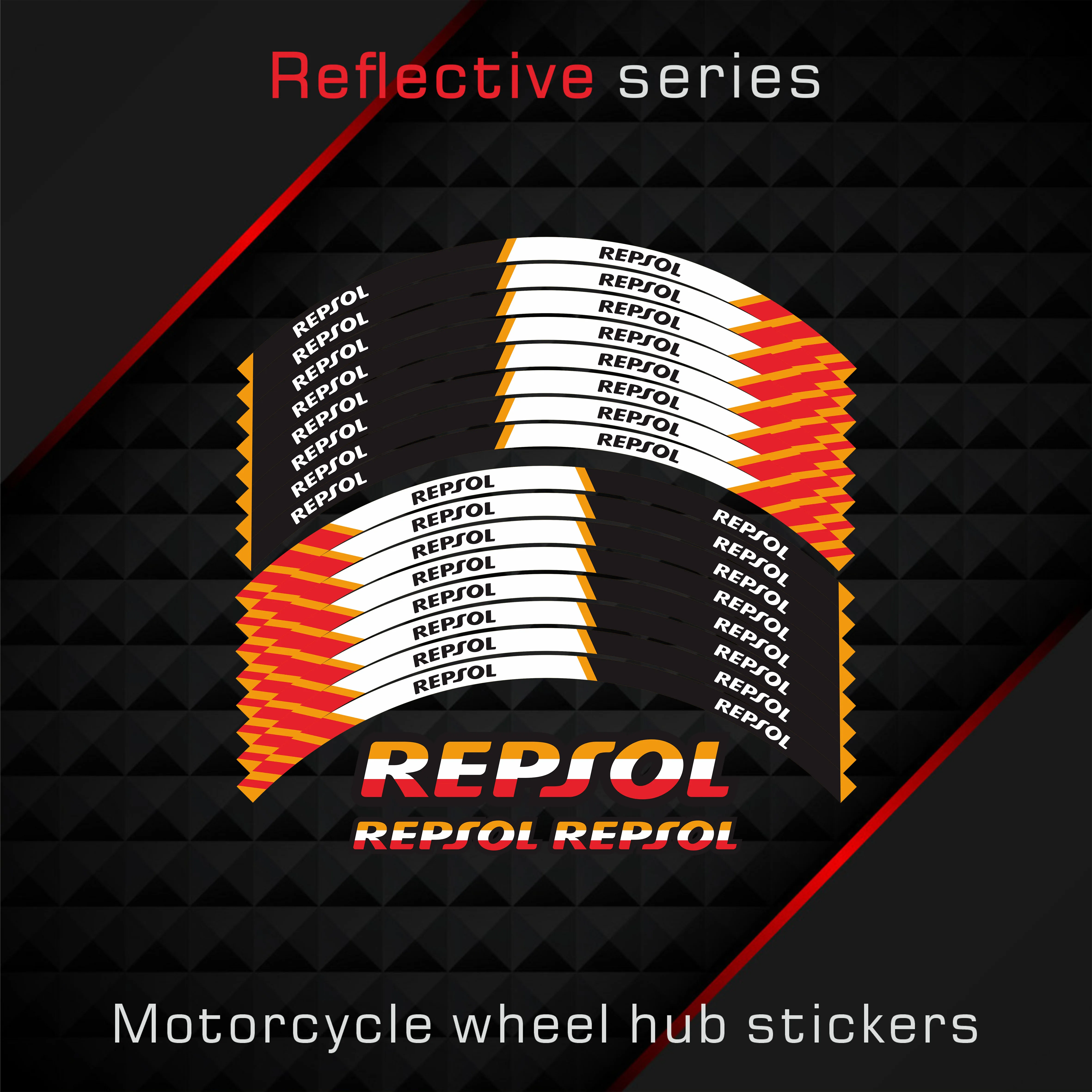 

16 Thick Edge Outer Rim Sticker Stripe Wheel Decals FIT all Be applicableHONDA REPSOL HRC CBR250RR CBR400RR CBR600RR CBR1000RR