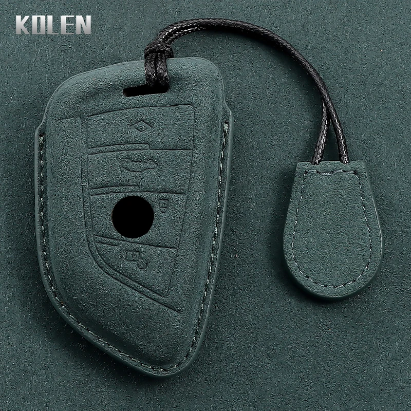 

Кожаный Автомобильный чехол для ключа с дистанционным управлением для BMW X1 X3 X5 X6 X7 1 3 5 6 7 серии G20 G30 G11 F15 F16 G01 G02 F48 G05 G06 G07 Fob