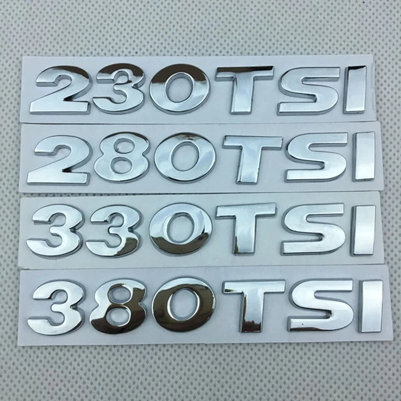 

3D Metal 230TSI 280TSI 330TSI 380TSI Badge Emblem Car Trunk Sticker For Volkswagen Passat Lang Yilingdu Sagitar Magotan Bora