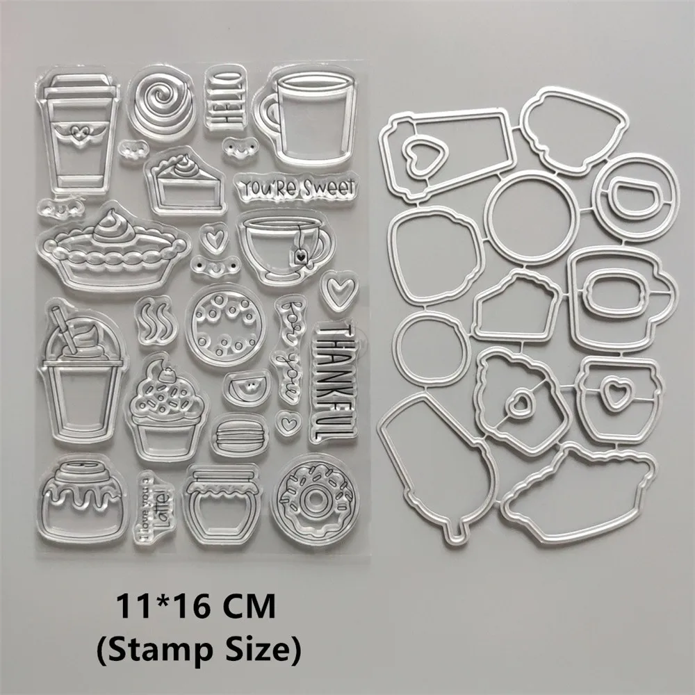 Новинка 2021 прозрачные штампы и металлические Вырубные в виде чашки для воды
