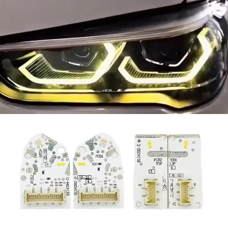 

Желтые платы ДХО для BMW X1 X2 F48 F49 2019 2020 2021 2022, светодиодные фары дневного света 63119477836 63119477835