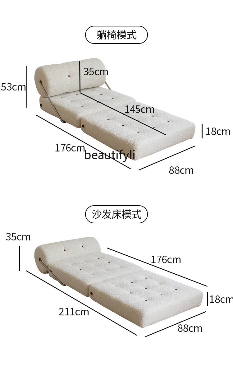 Диван-модуль ленивый диван классический диван-кровать джинсовая ткань ретро