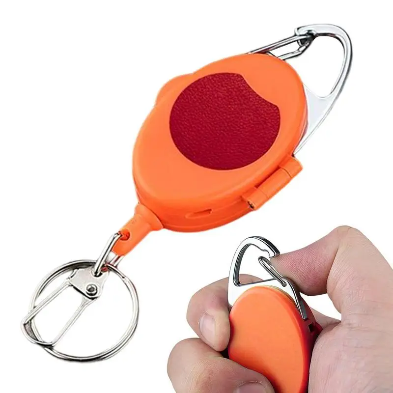 

Key Retractable Keychain Heavy Duty Carabiner Badge Holder ID Name Key Holder With Ring Key Chain Extender Office Work Employee
