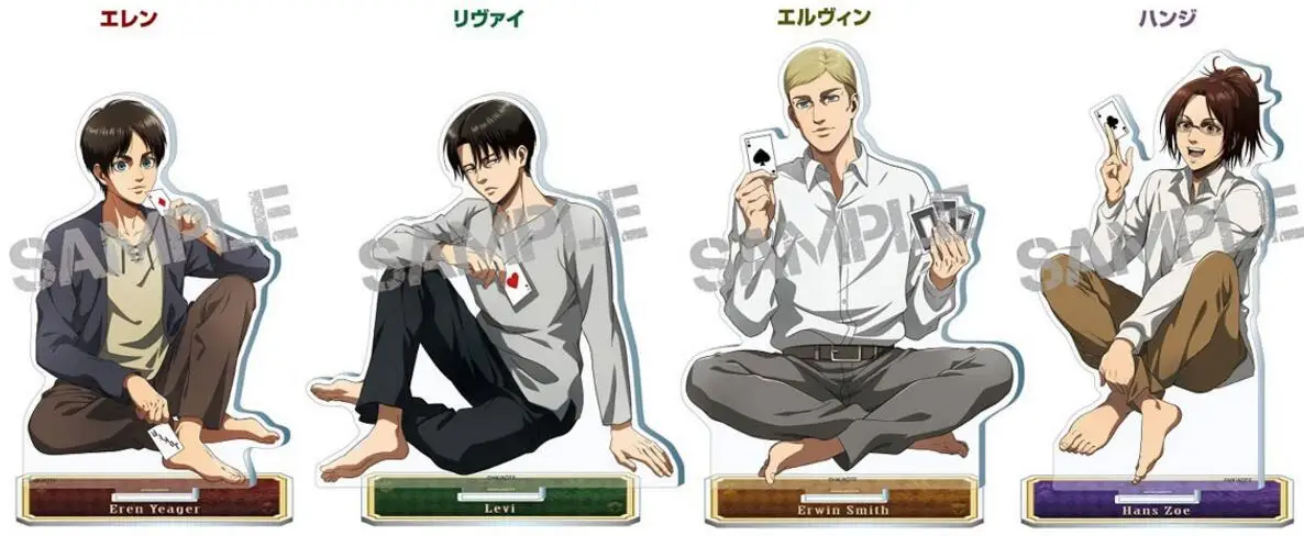 

Фигурки из аниме «атака на Титанов» Эрен яргер Леви Микаса Акермана, акриловые фигурки со стойкой, коллекционная игрушка для детей, 593