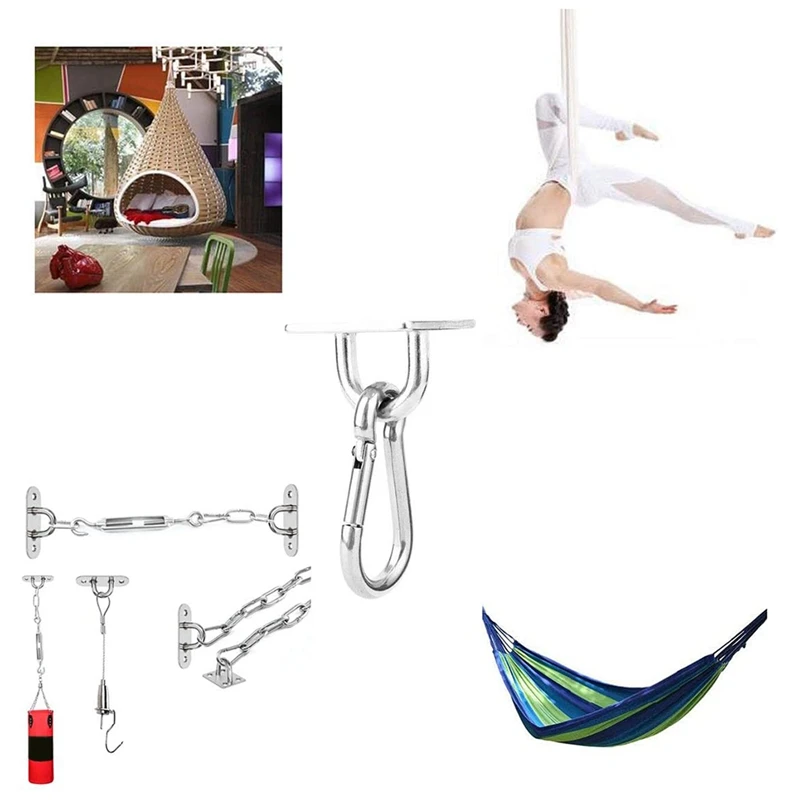 4 Set M6 Ceiling Wall Mount Hanging Hardware Fitting U-Shaped Hooks For Yoga Hammock Swings Marine Yacht Accessories |
