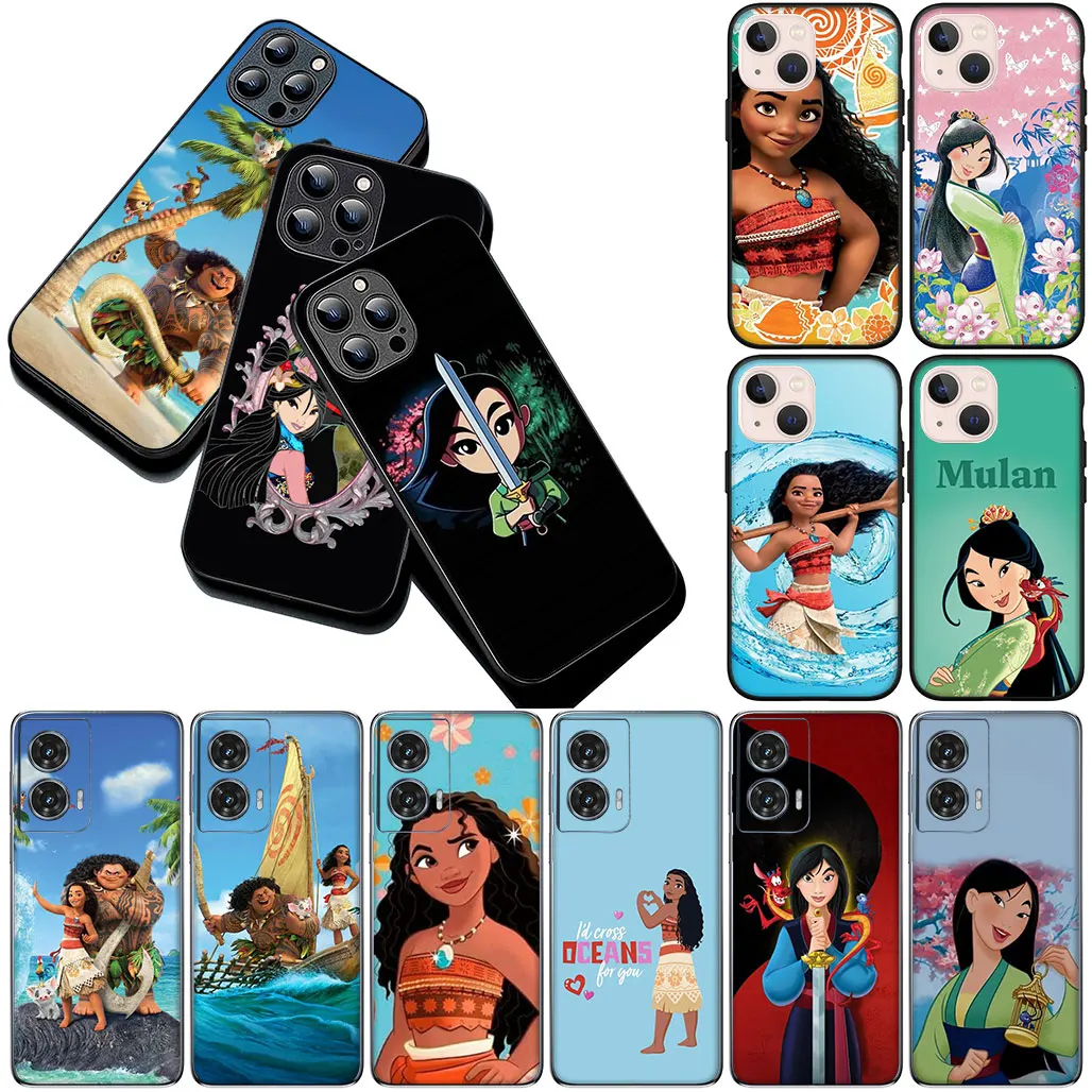 Чехол для телефона Moana Mulan Princess Cover Xiaomi Poco X7 X6 M6 M7 F6 C75 C65 Redmi A4 Note 14 Pro Plus гибкий чехол