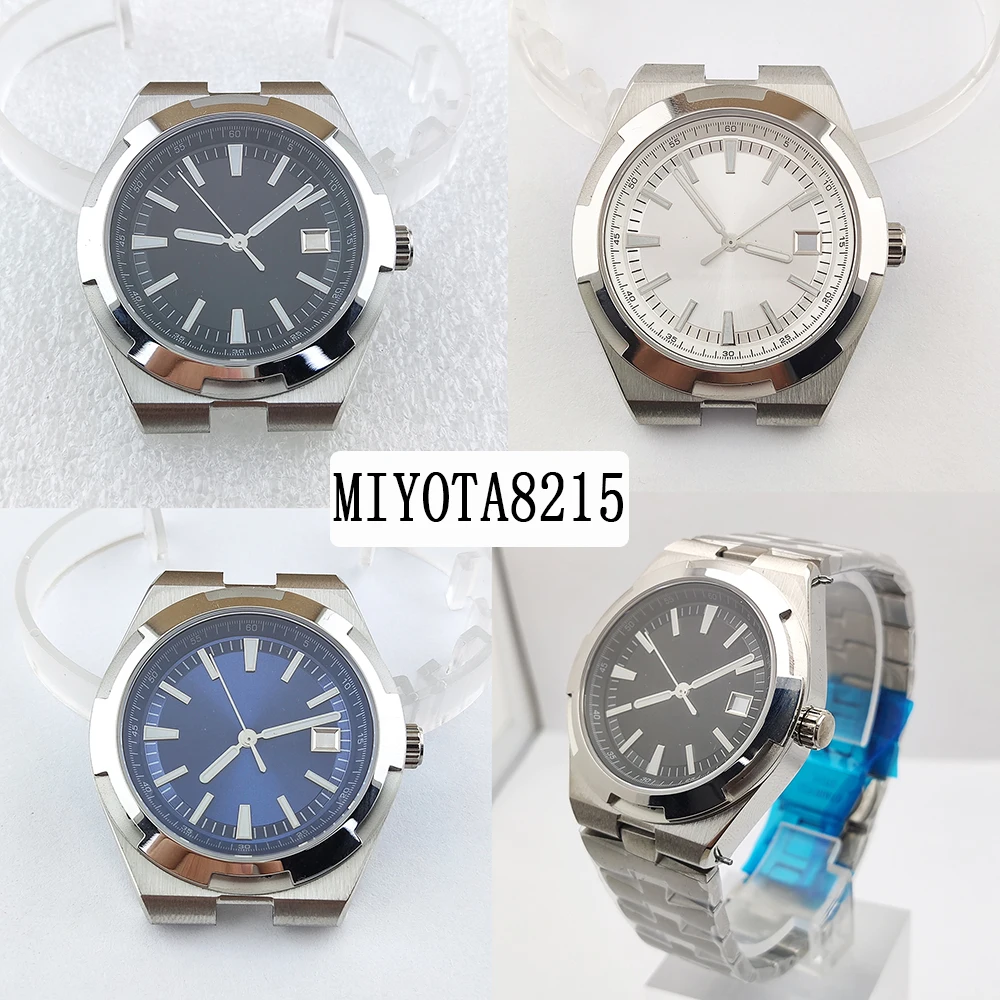 

nh35 case Miyota 8215 case 41mm watch dial add aluminum bezel 904L stainless steel watch accessories case fit dg 2813 movement