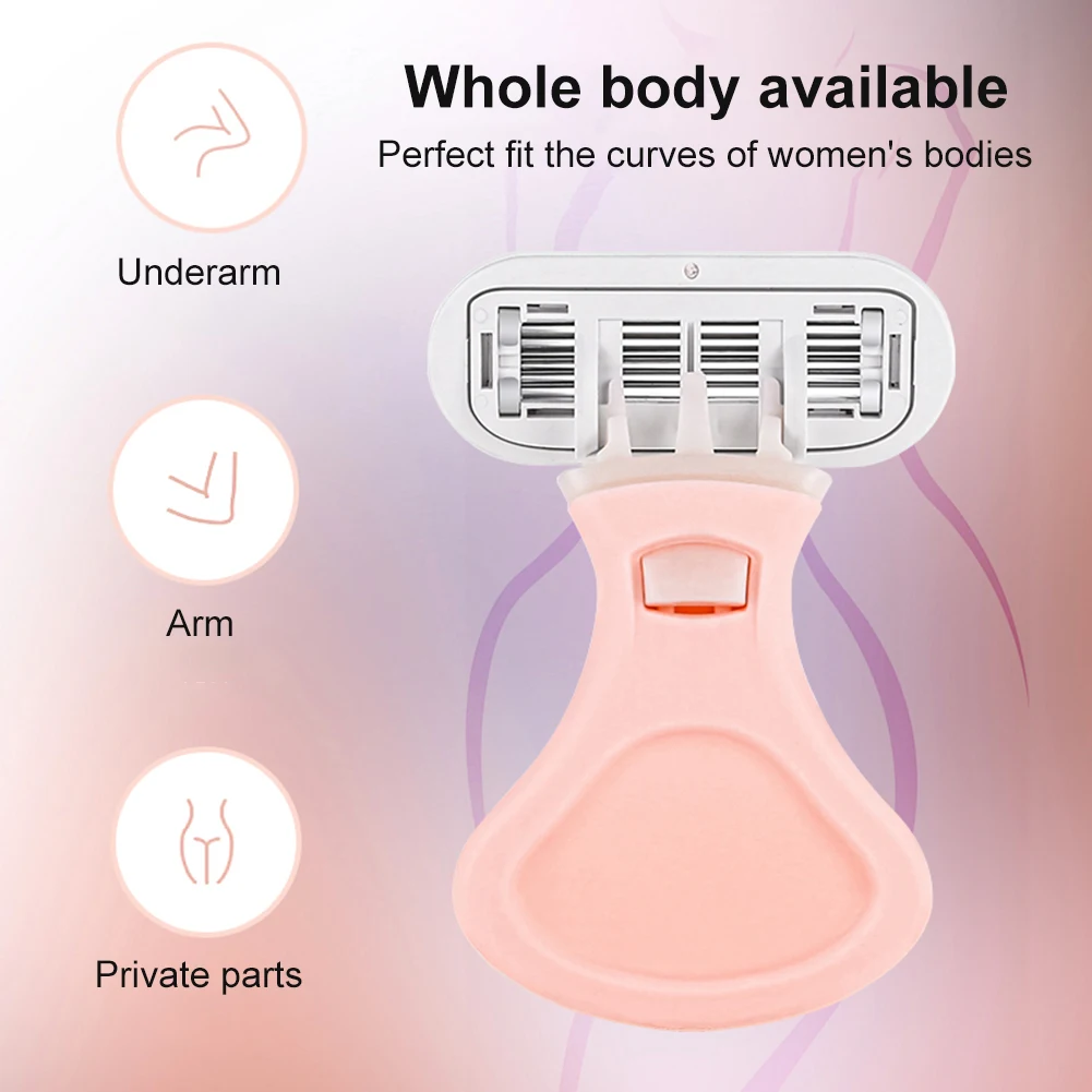

Mini Shaving Razor Portable 6-Blade Hair Removal Knife Whole Body Hair Removal Shaver With Storage Case Beauty Tools For Women