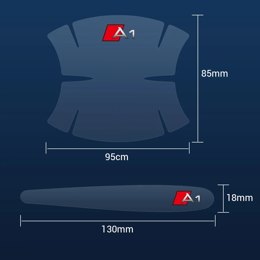 8 шт. автомобильная эмблема из ПВХ прозрачные защитные наклейки на дверную ручку