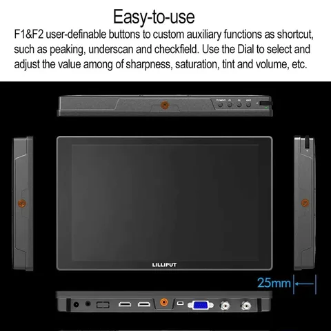 Lilliput 10.1" 4K HDMI & 3G-SDI Монитор