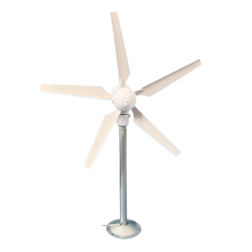 

Миниатюрная модель ветряной турбины с пятью лопастями, белая, металлическая