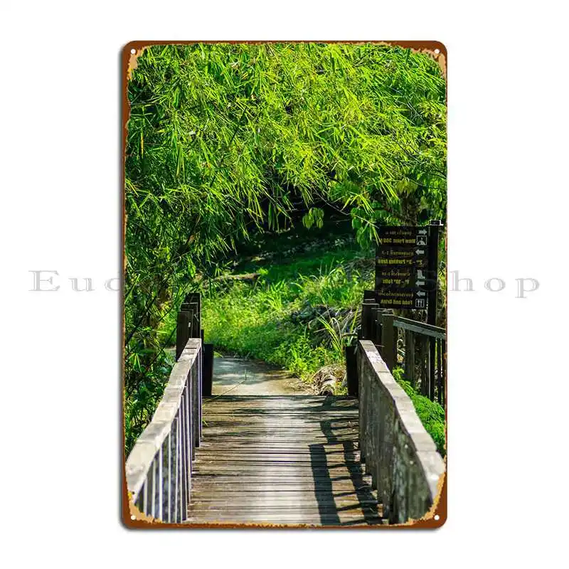 

Bridges Bamboo Tropical Ra Metal Sign Wall Cave Party Designing Club Tin Sign Poster
