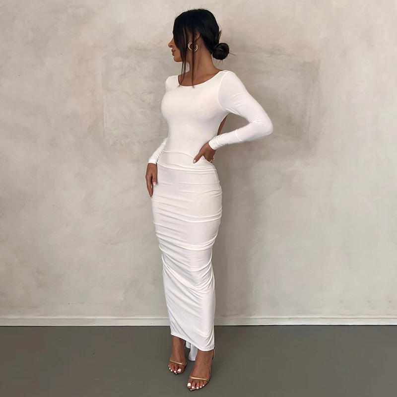 

Beach Clothes For Women 2022 Swimsuit Cover Up Suit Dress New Winter Fold Pure Color Slim One Solid Spandex Pareo Sundress