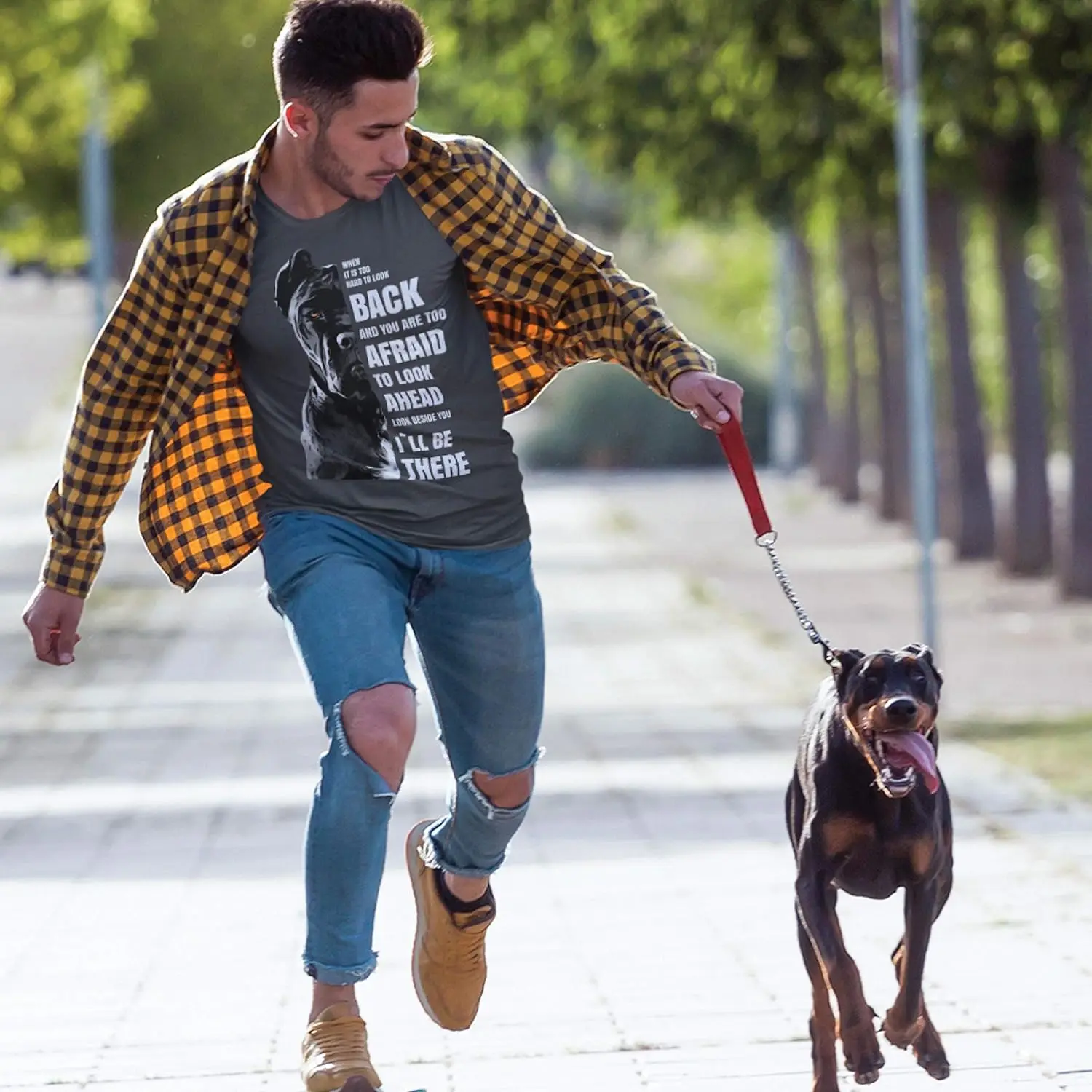 Мужская футболка lepni.me I Will be There for You мотивационный подарок для любителей собак Cane