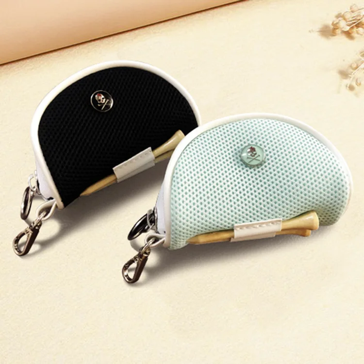 

golf storage bag hanging waist ball bag outdoor sports polyester golf double ball bag