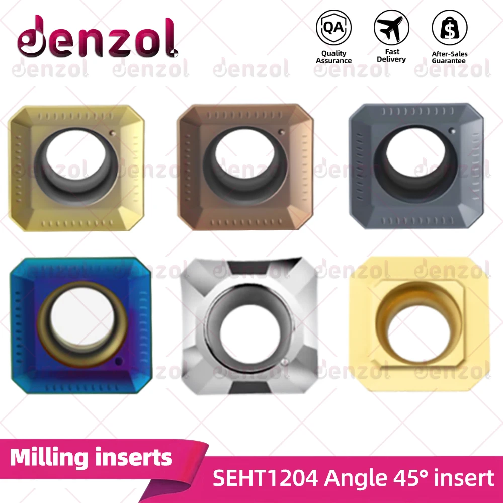 SEHT1204 フライスインサート超硬インサート SEHT 1204 アルミスクエアインサート XM X83 X45 45 度 KM12 フェイスミルカッターヘッド