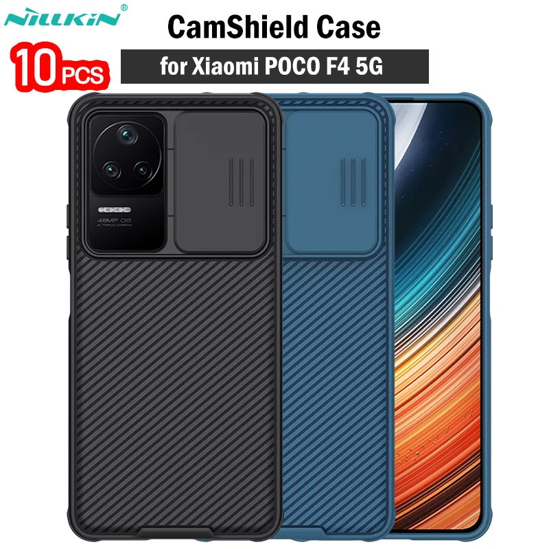 10Pcs/lot Nillkin CamShield Pro Case for Xiaomi Poco F4 5G 6.67'' Case Cover PC+TPU Slide Camera Lens Protection Cover