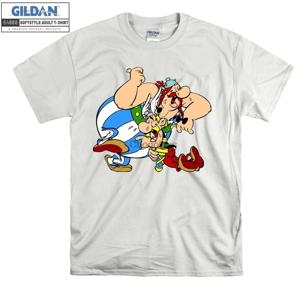 Футболка унисекс Asterix с надписью Happy And Cry для мужчин и женщин модель 4489 года -