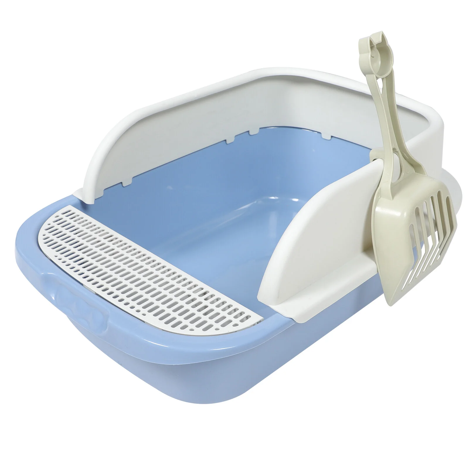 

1 set of Cat Litter Box Semi-Enclosed Cat Litter Box with Home Cat Toilet