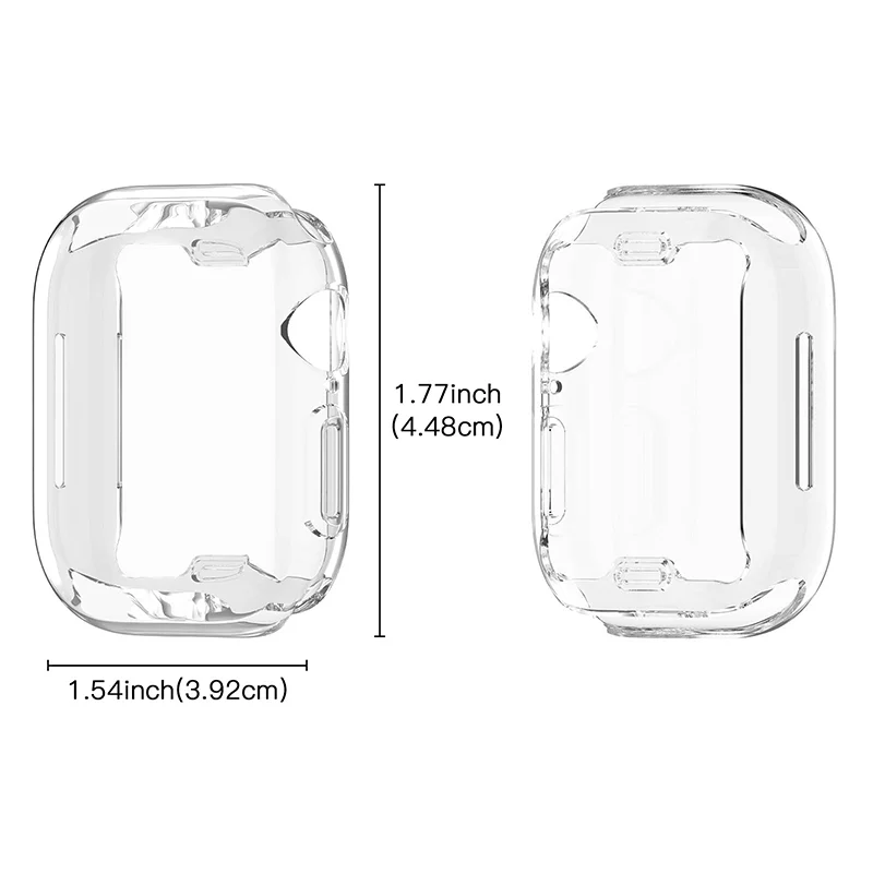 Фото Чехол из ТПУ для Apple Watch Series 11, 10, 9, 8, 7, SE, 6, 5, 4, 41 мм, 44 мм, 40 мм, 45 мм, 42 мм, 46 мм, защитный бампер для экрана, аксессуары для iWatch №5
