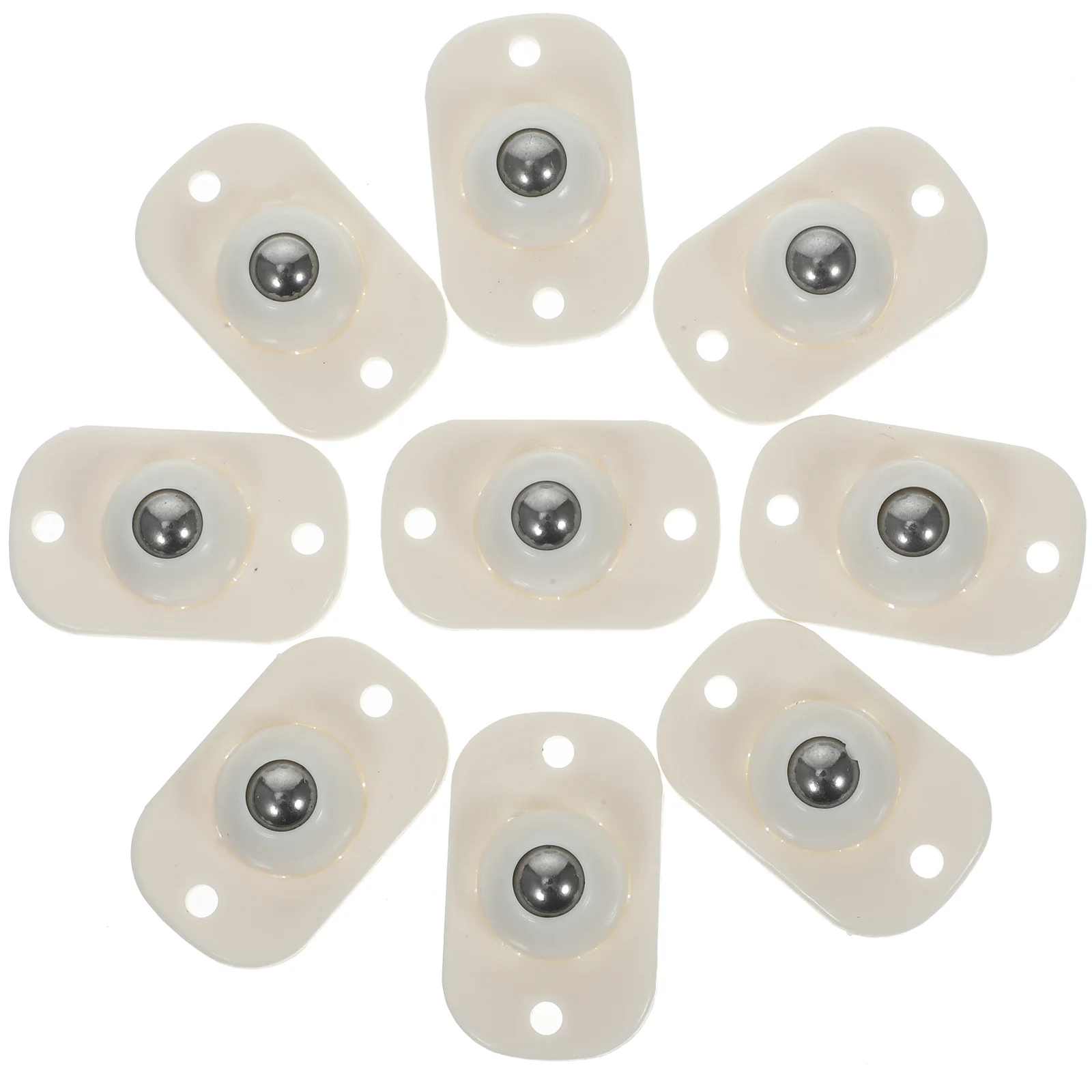 

16 Pcs Universal Wheel Adhesive Casters Pulleys Nylon Wheels Appliance Stainless Steel Mini