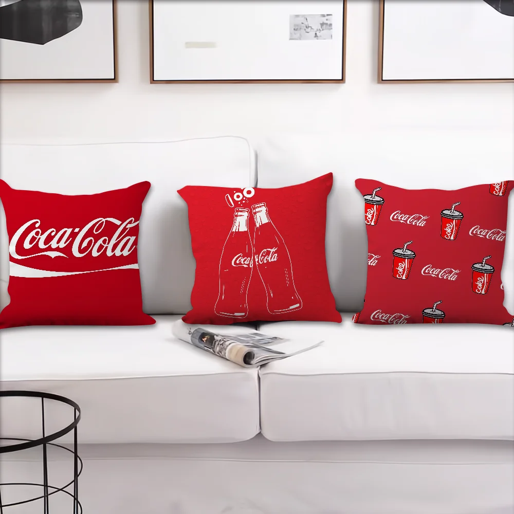 Фото Модный принт C-Coca C-Cola, наволочка для подушки, декор для дивана, дома, автомобиля, комнаты, кафе, офиса, скандинавский минимализм. №3