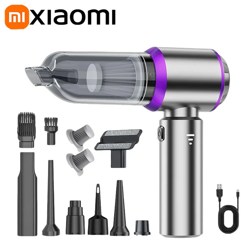 

Автомобильный пылесос Xiaomi 1200000 PA Высокосильный всасывающий продувочный четырехкратный беспроводной автомобильный пылесос Мини для влажной и сухой уборки