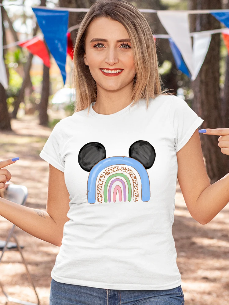 

Disney Summer T Shirt Women 2022 Новые поступления Harajuku с круглым вырезом Top для дам с коротким рукавом Fashion Europe Дешевые Бесплатная доставка