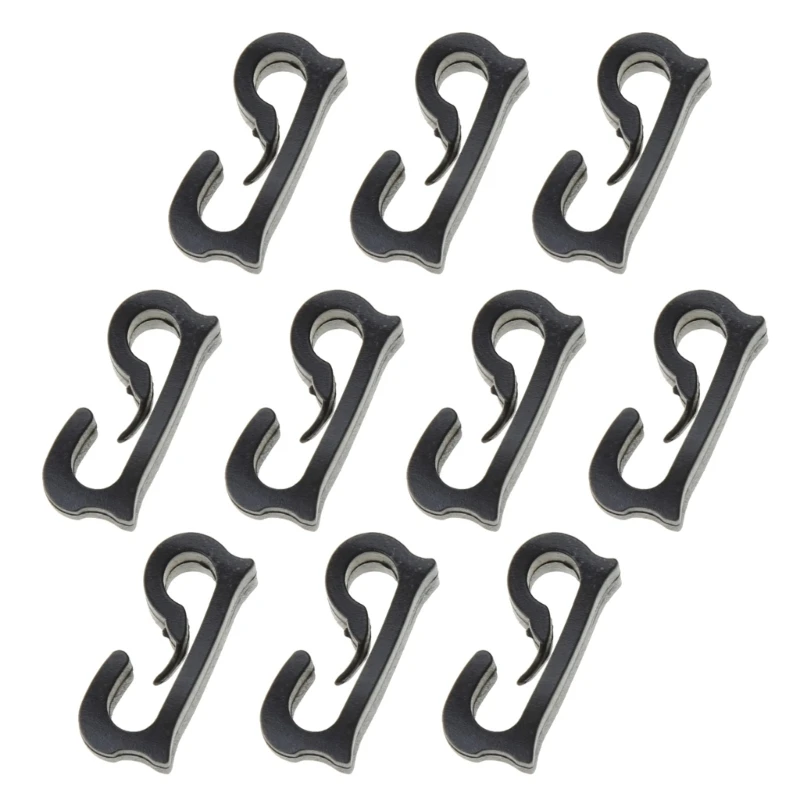 

10Pcs Lanyard Hooks Bulk, Nylon Plastic Hooks for Lanyards Snap Clip Clasp, Basic Buckle Lanyard Hooks for Hanging Black