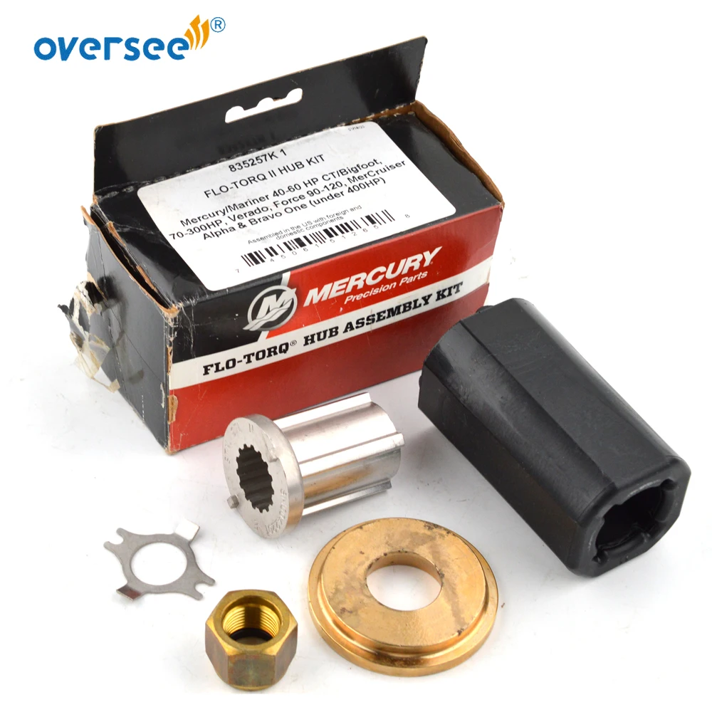 

835257K1 FLO-TORQ II HUB KIT для MERCURY 40-60CT/BIGFOOT 70-300HP & MERCRUISER