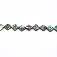 natural abalone shell beads exquisite rhombic shape abalone bead necklace accessories charms for jewelry making necklace