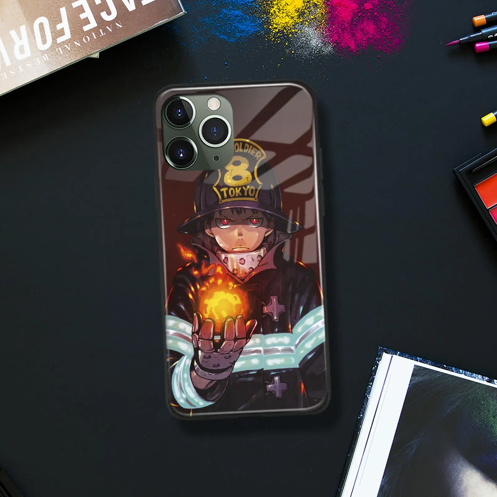 Shinra Kusakabe Fire Force аниме Мягкий ТПУ стеклянный чехол для телефона IPhone SE 6s 7 8 Plus X Xr Xs 11 12